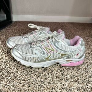 New Balance 615 Susan G Komen Running Shoes Women Size 10 White Pink Sneakers